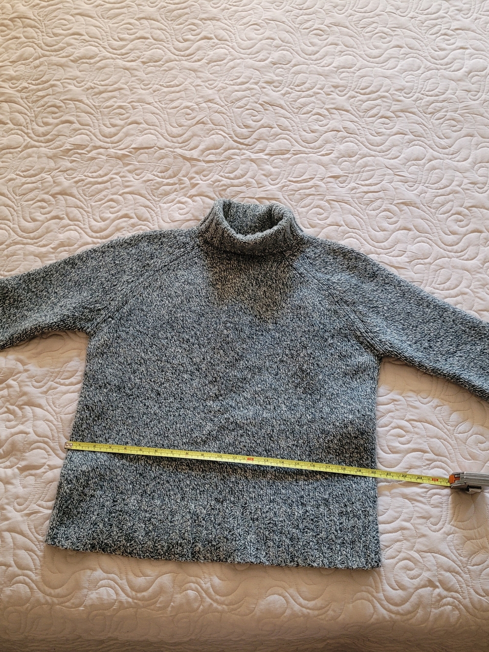 Vintage Express Green Marled Turtleneck Sweater